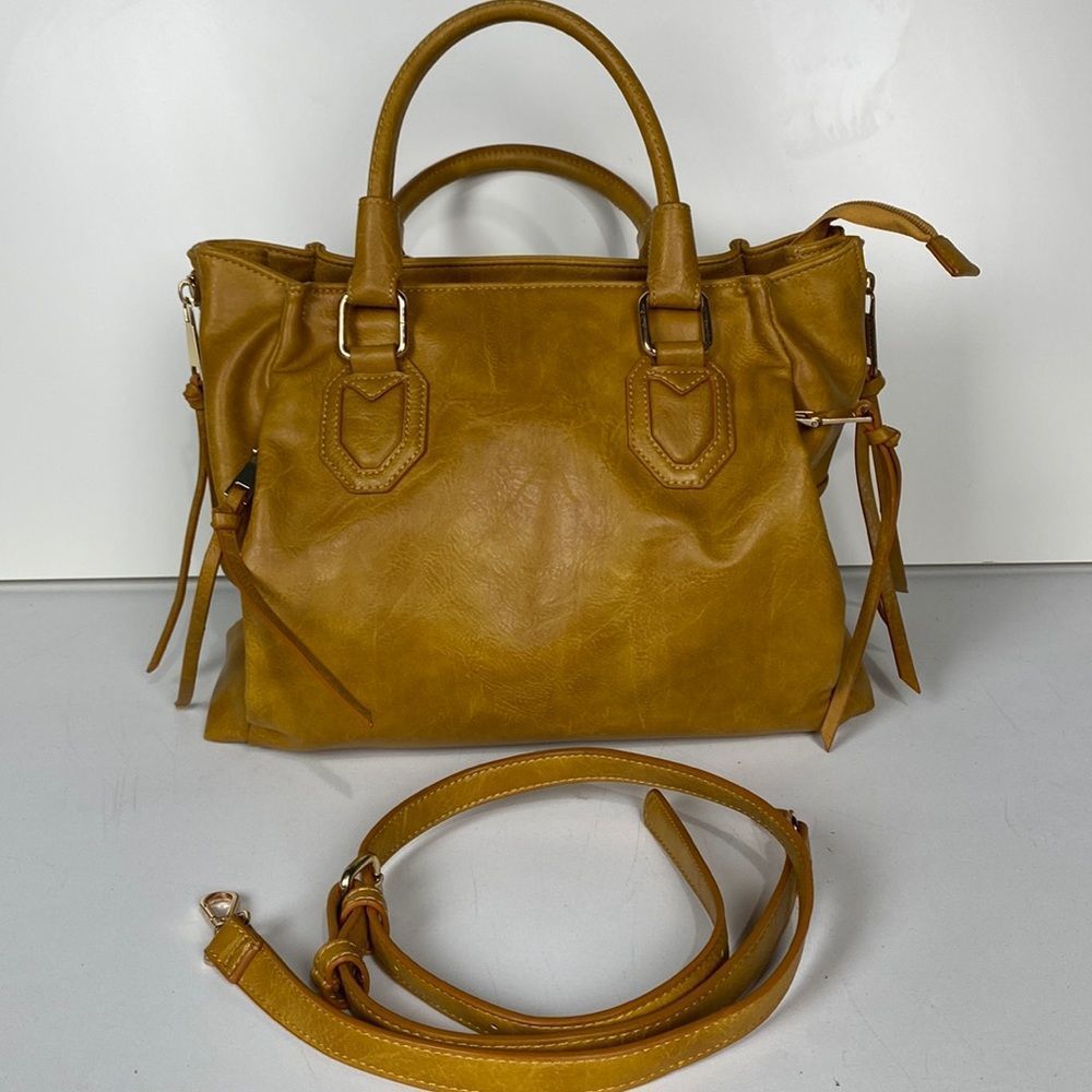 Women’s Mustard Leather Shoulder Bag - Classic Tote Style